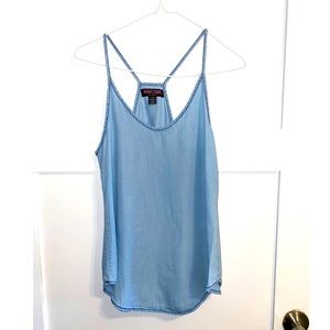 100% Tencel Blue Tank Shirt XS